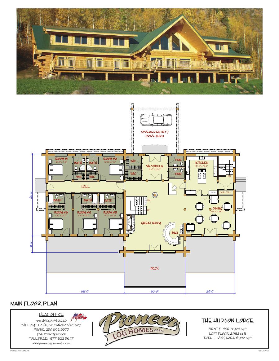 The Hudson Lodge floor plan